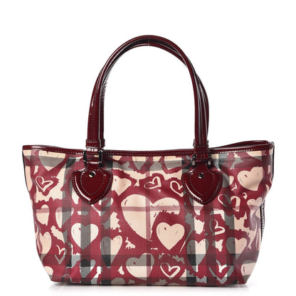 Burberry Nova Check Heart Tote Red 1 of 8