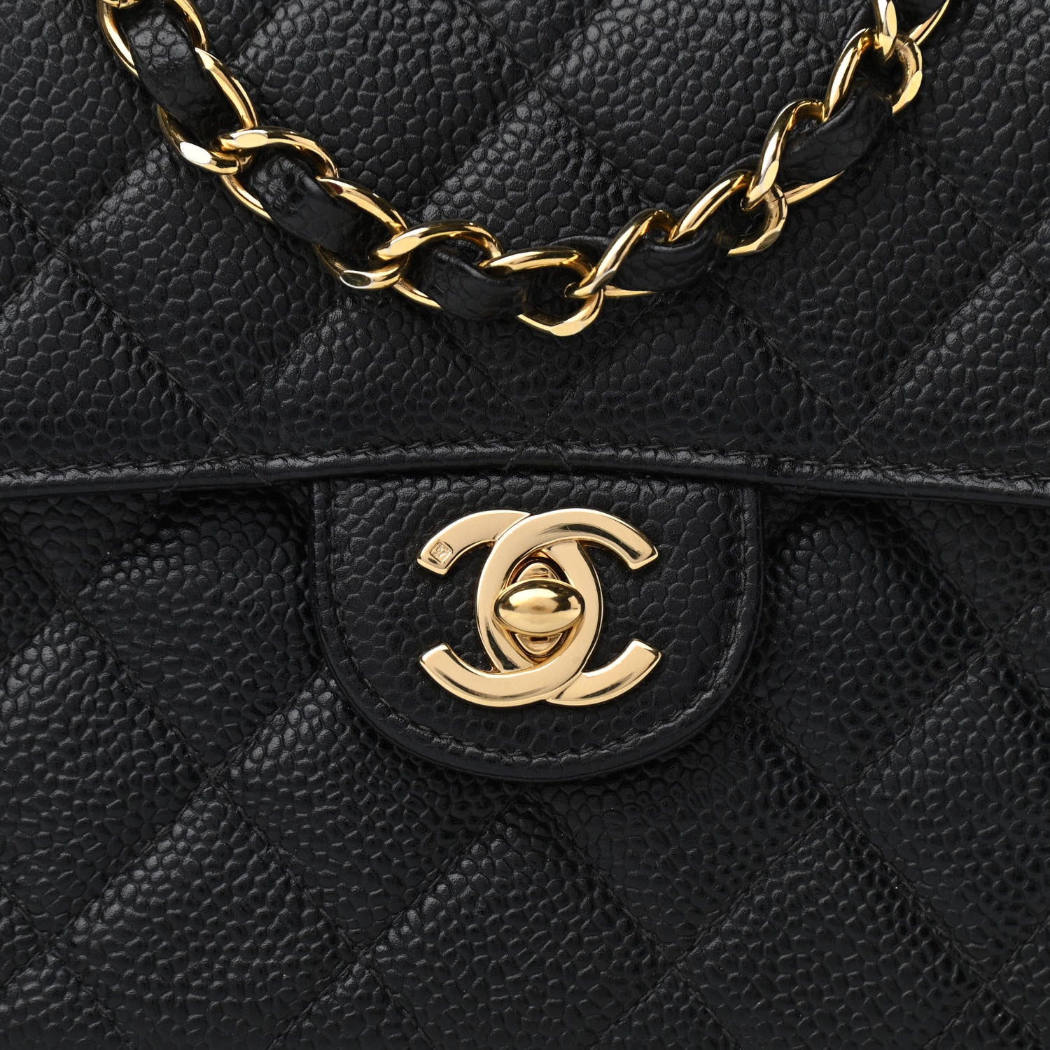 Chanel Caviar Quilted Mini Square Flap Black 8 of 10