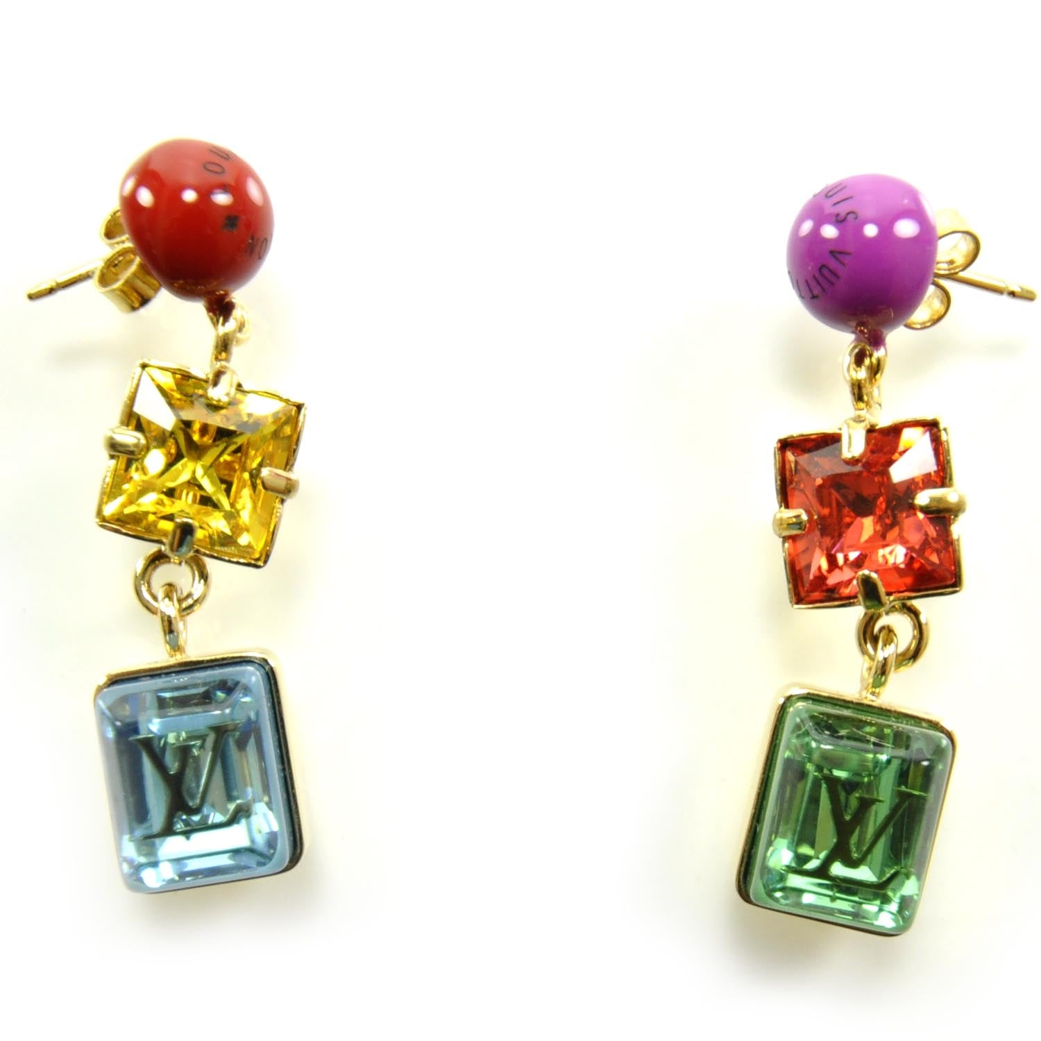 Louis Vuitton Resin and Strass Cosmopolitan Earrings 1 of 5