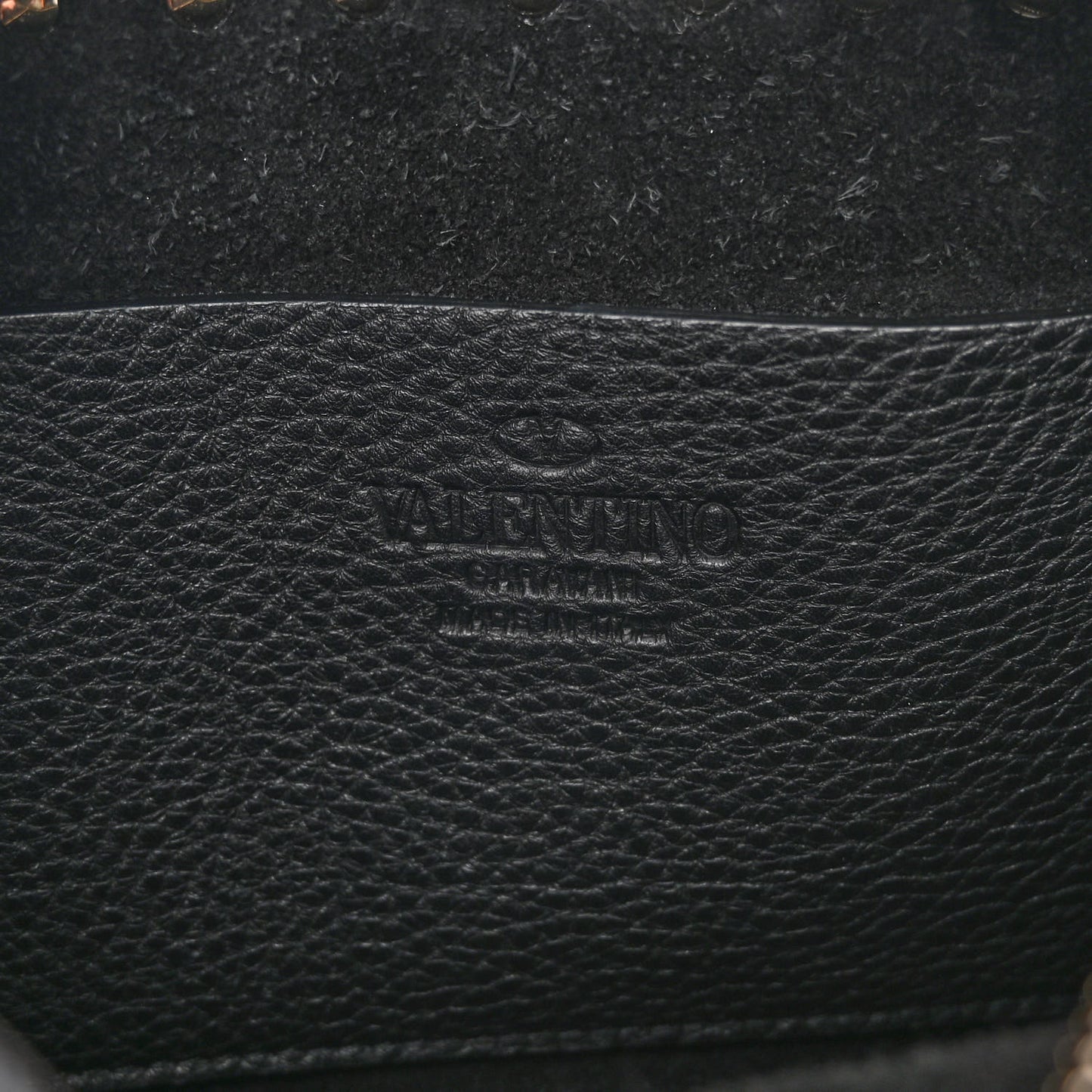 Calfskin Rockstud Camera Crossbody Bag Black