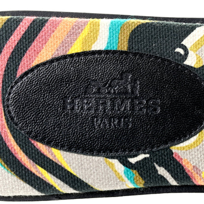 Hermes Suede Goatskin Studded Oran Sandals 36 Black 7 of 9