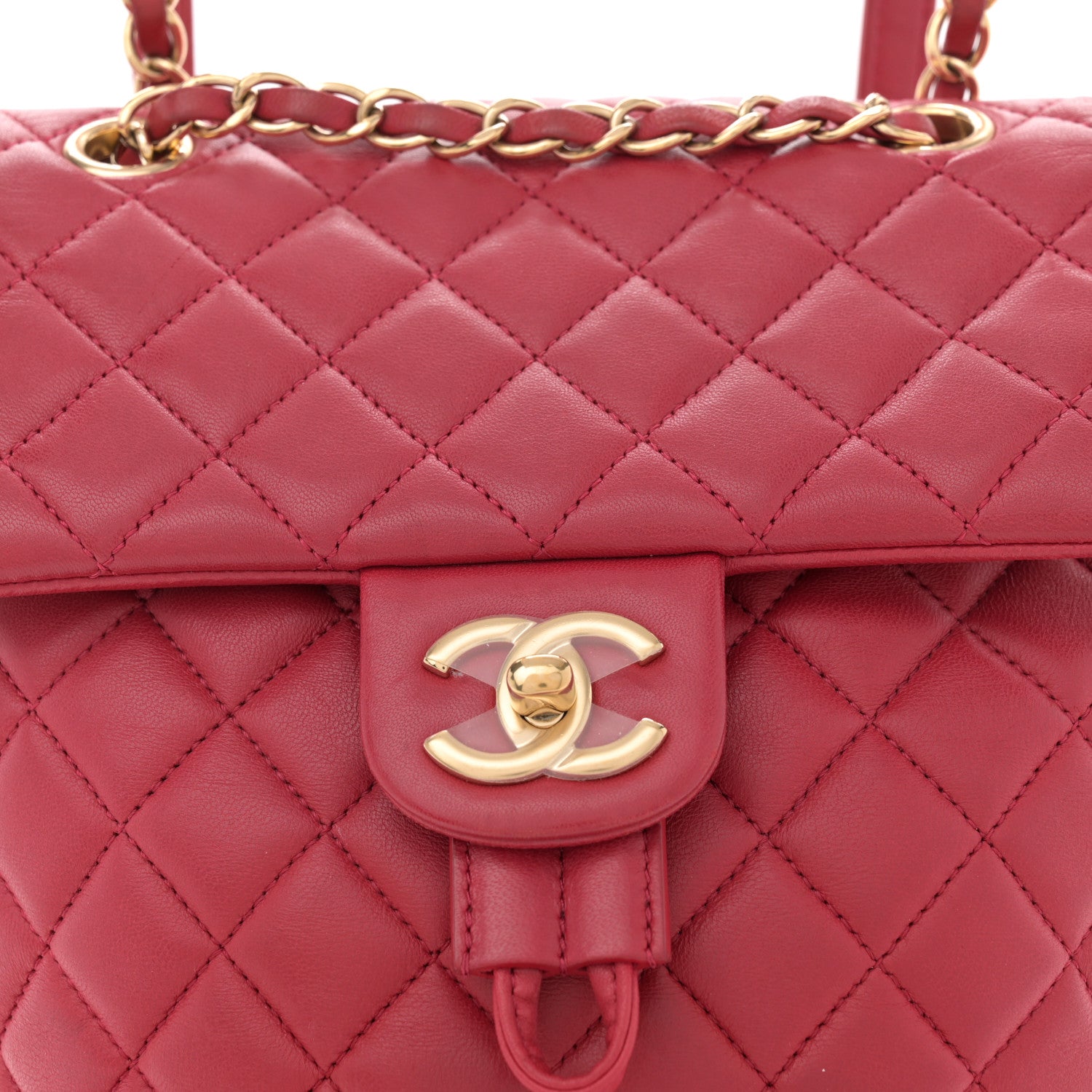 Chanel Lambskin Quilted Small Urban Spirit Backpack Red 8 of 12