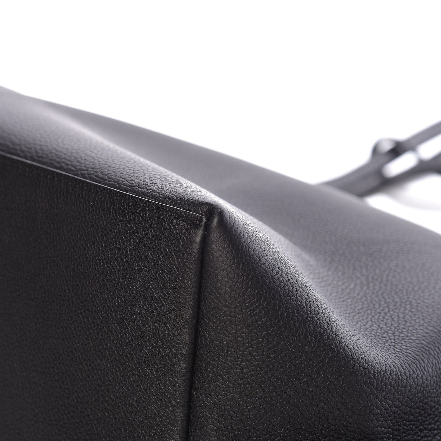 Calfskin Lockme Go Tote Black