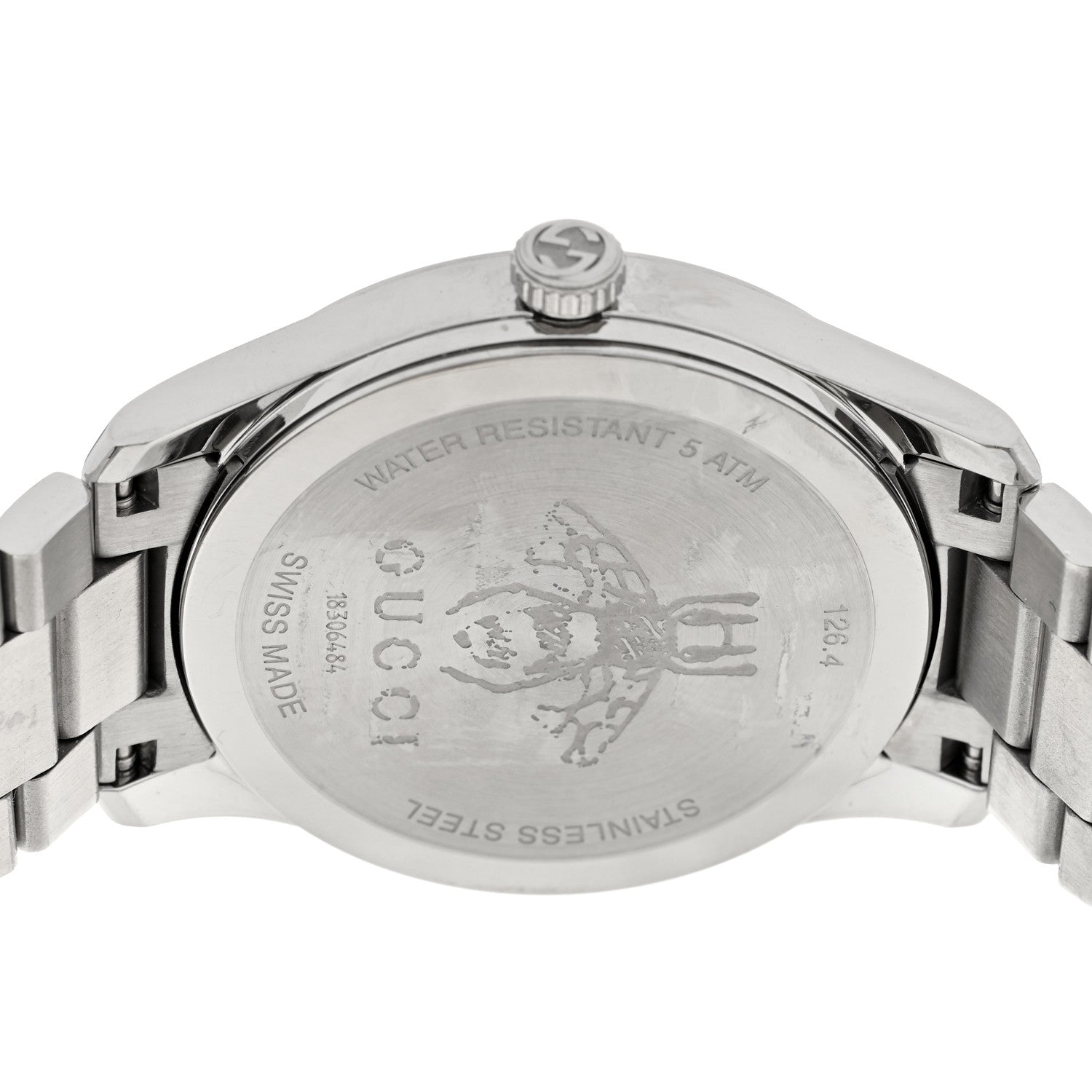 Gucci Stainless Steel 38mm G-Timeless Charm Quartz Watch Black 4 of 4