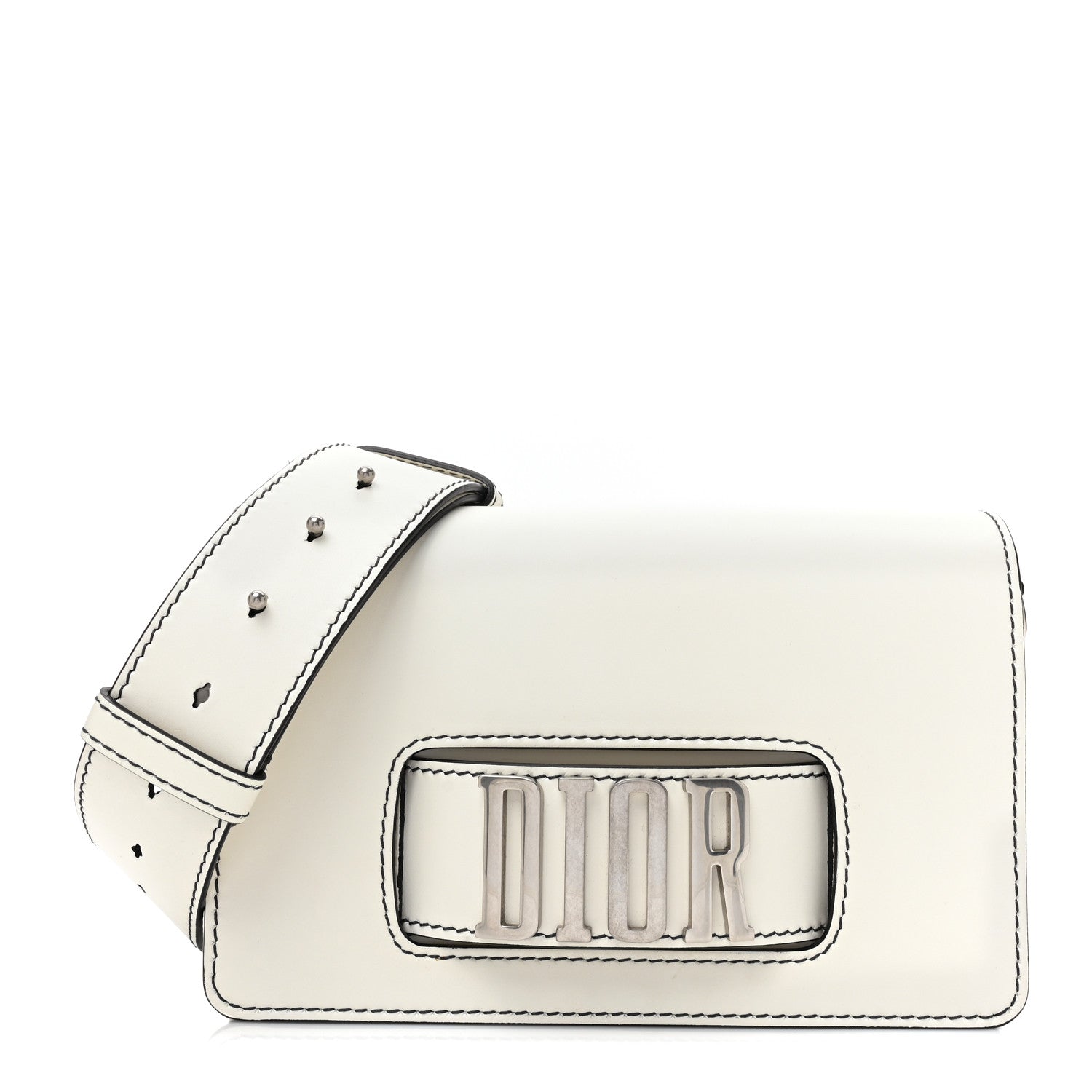 Christian Dior Smooth Calfskin Dio(r)evolution Flap Bag Off White 1 of 12