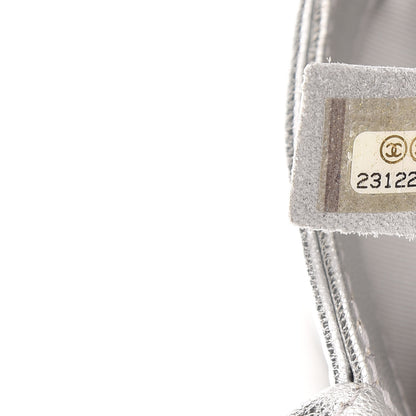 Chanel Metallic Calfskin Quilted Fold Up Again Clutch Silver 9 of 11