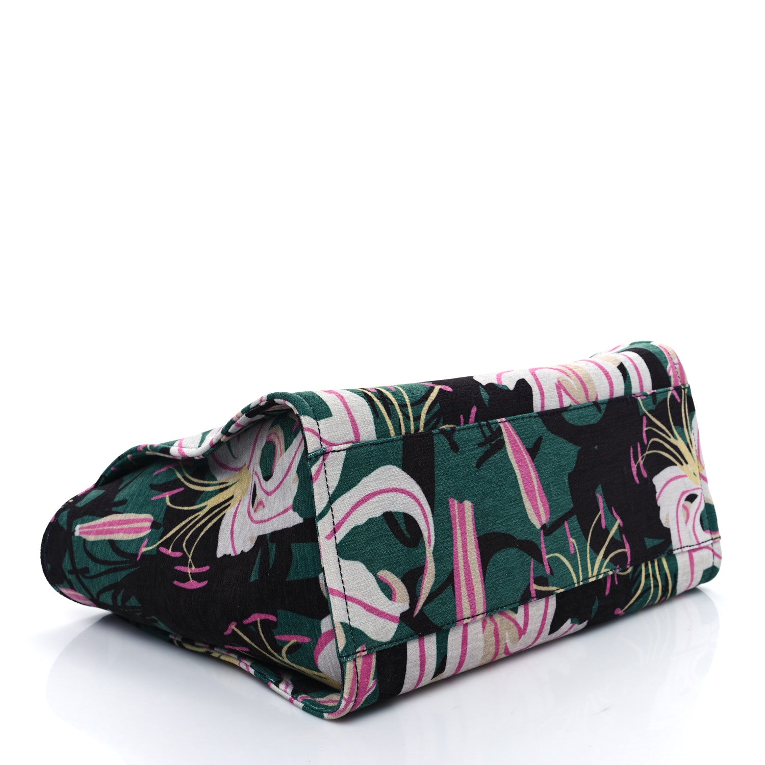 Chanel Velvet Calfskin Beaded Medium Deauville Tote Pink Green Black 5 of 10
