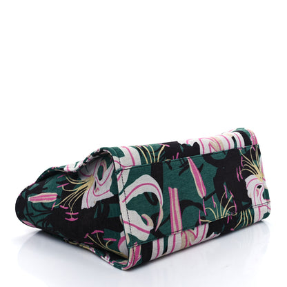 Chanel Velvet Calfskin Beaded Medium Deauville Tote Pink Green Black 5 of 10