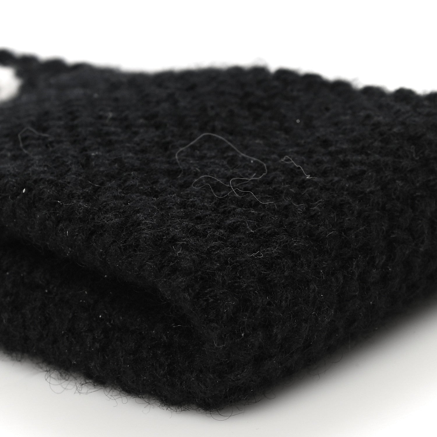 Chanel Cashmere CC Headband Black 7 of 8