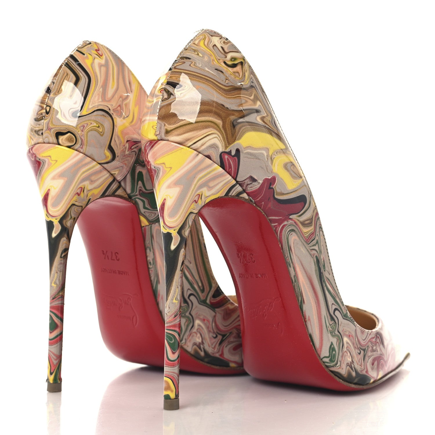 Christian Louboutin Patent Marble Swirl So Kate 120 Pumps 37.5 Multicolor 5 of 9
