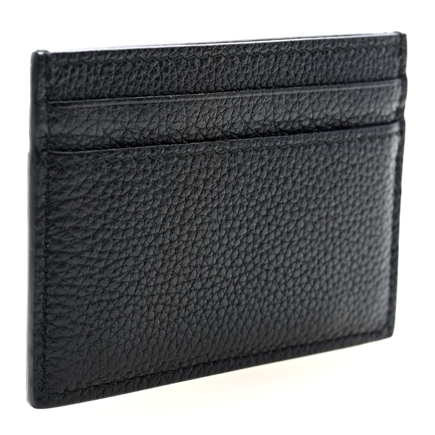 Grainy Calfskin Zumi Card Holder Black