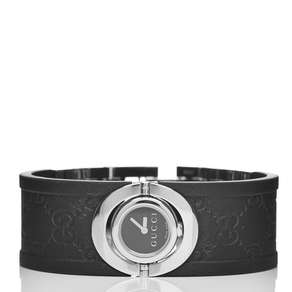Gucci Stainless Steel Rubber 23mm Twirl Quartz Watch Black 3 of 8