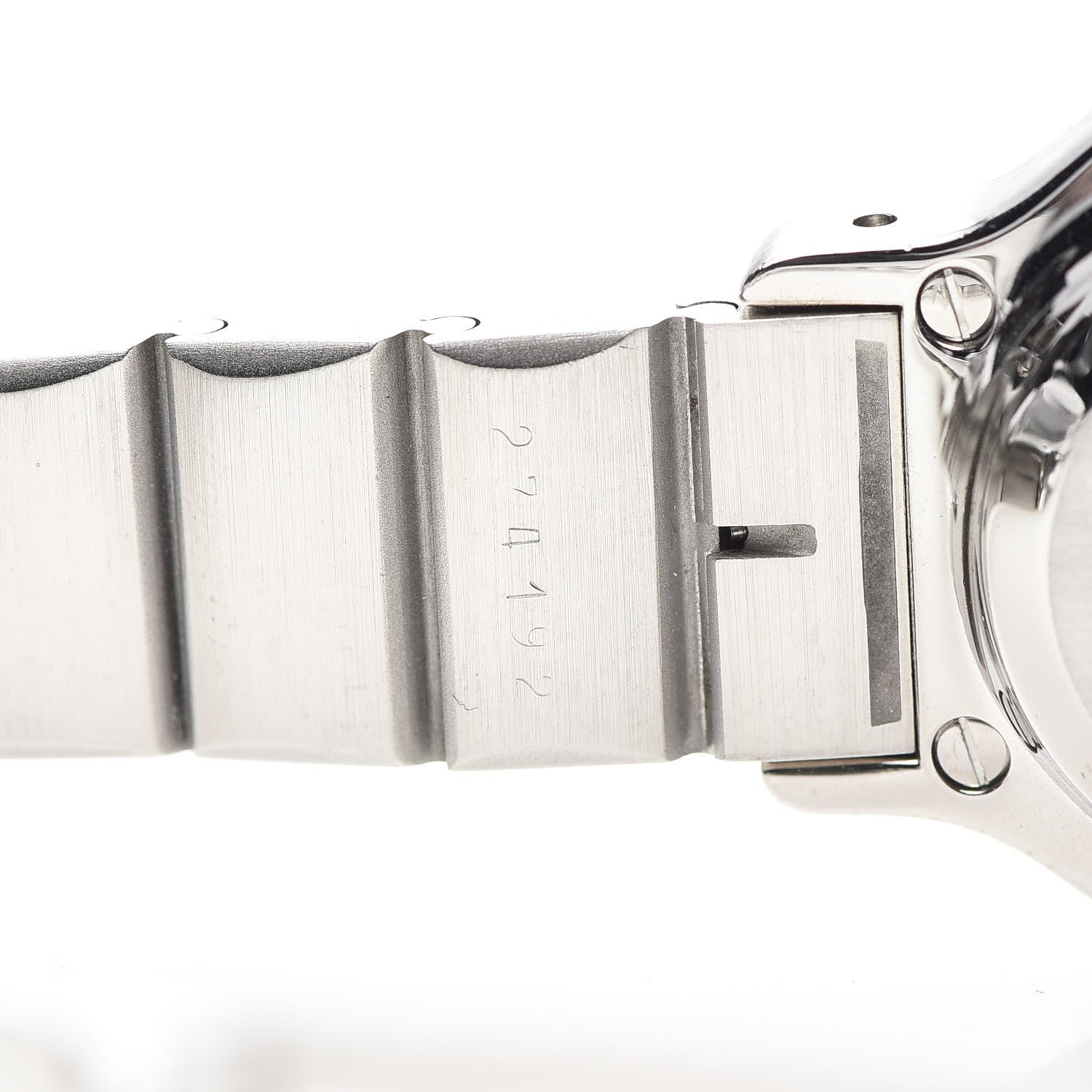 Cartier Stainless Steel 18K Yellow Gold 25mm Santos Octagon Automatic Watch Gray 7 of 8