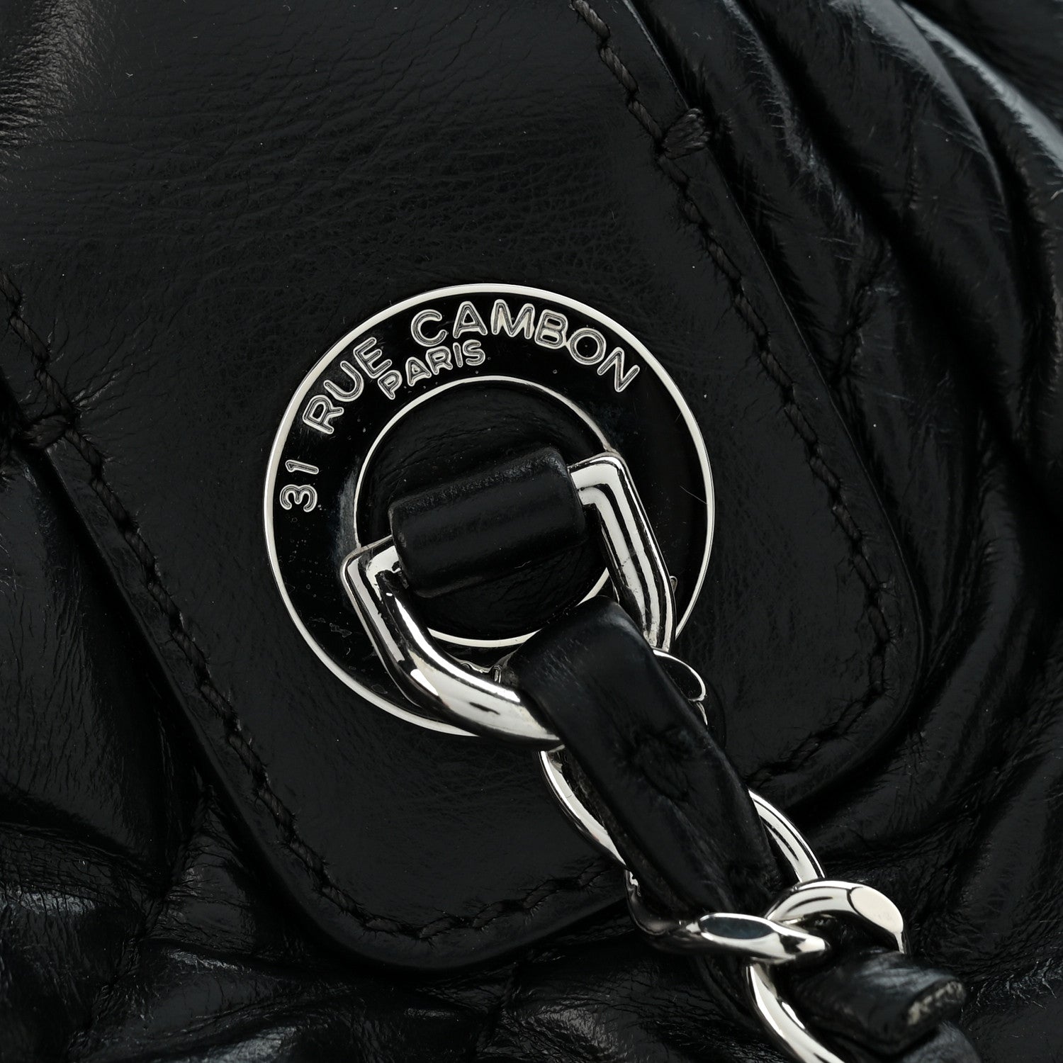Chanel Aged Calfskin Chevron Medium Soft Bowling Bag Black 12 of 14