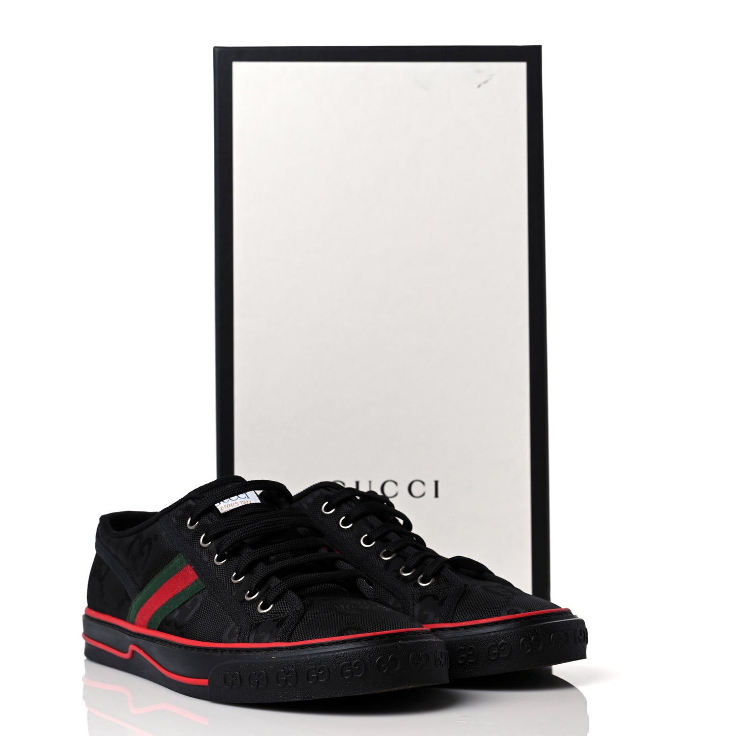 Econyl Nylon Web Monogram Off The Grid Mens 1977 Tennis Sneakers 8.5 Black