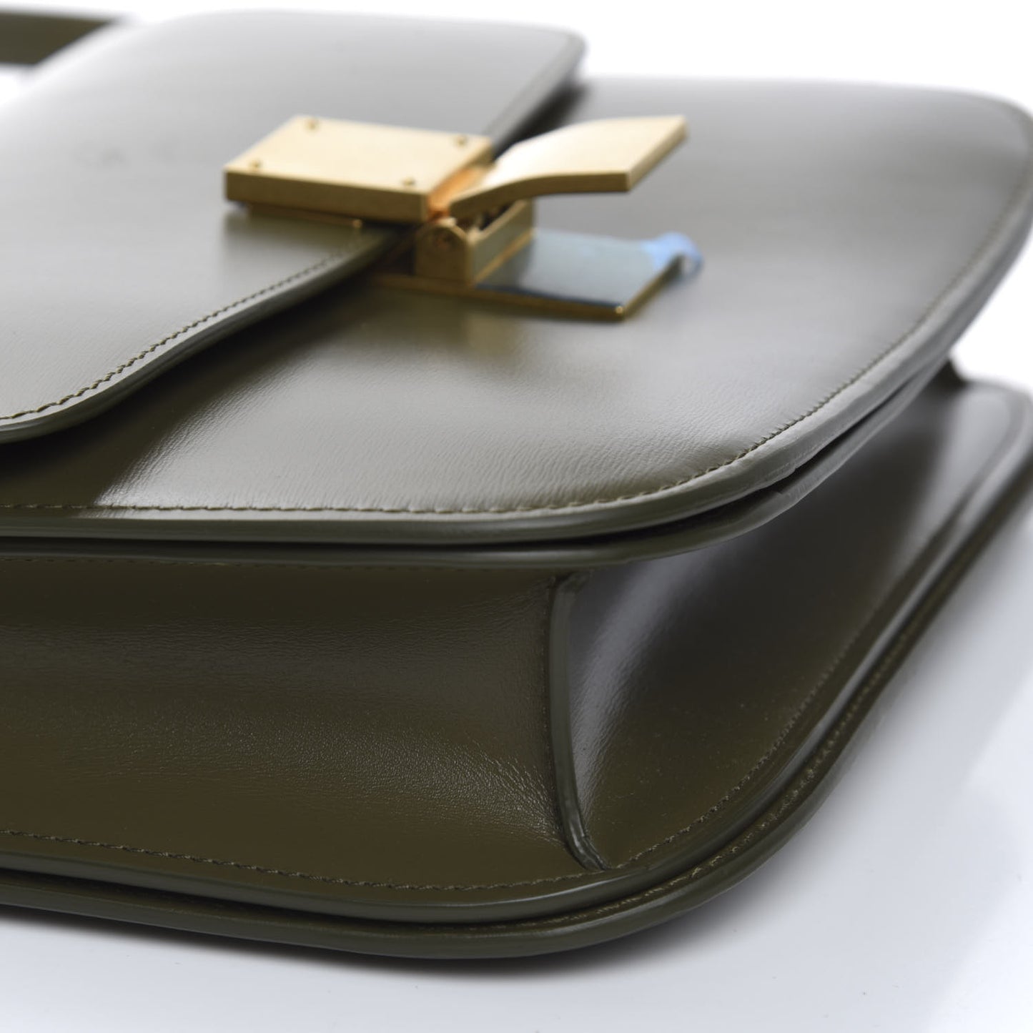 Box Calfskin Classic Box Medium Flap Bag Army Green