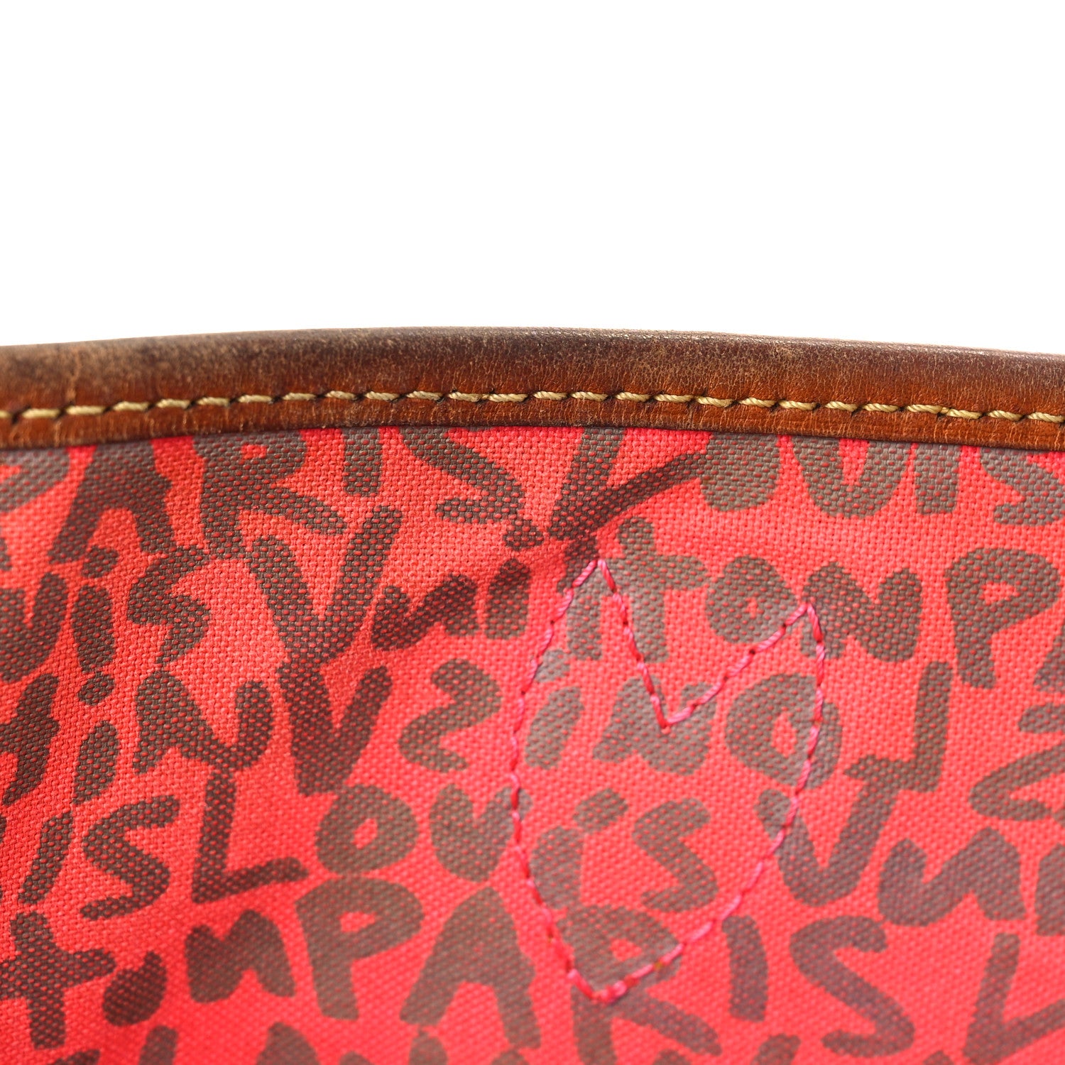 Louis Vuitton Monogram Graffiti Neverfull GM Fuchsia 16 of 17