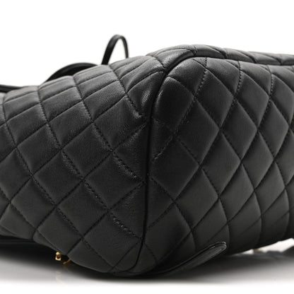 Chanel Lambskin Quilted Large Urban Spirit Backpack Black 9 of 10