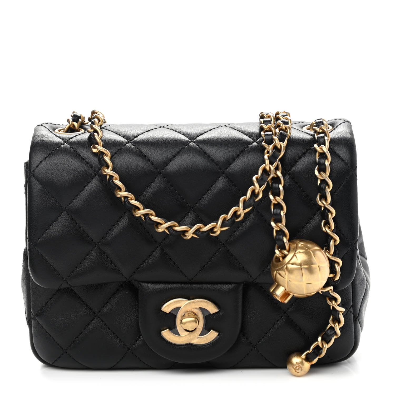 Chanel Lambskin Quilted Mini Pearl Crush Flap Black 1 of 9