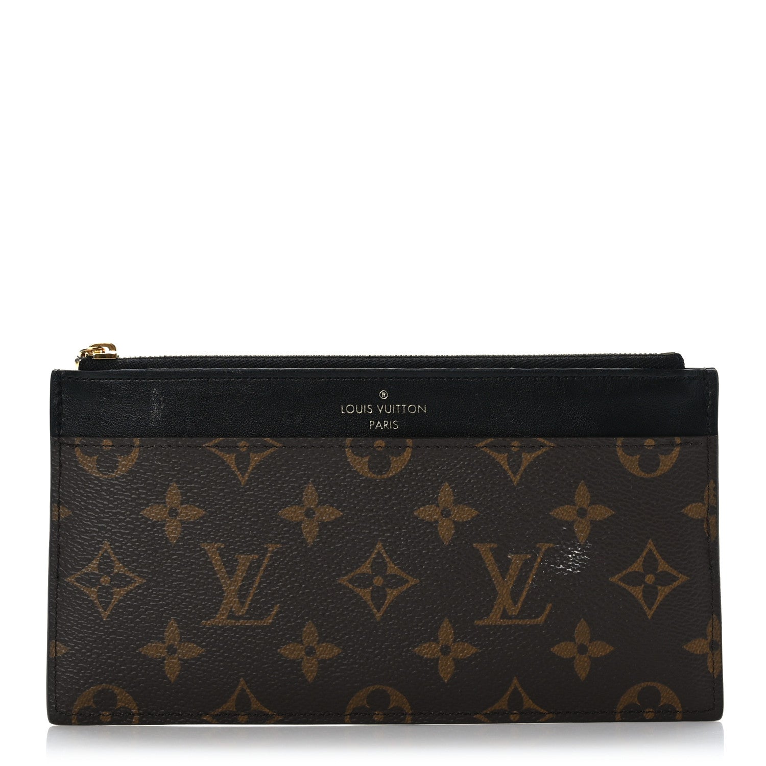 Louis Vuitton Monogram Slim Purse Black 1 of 7