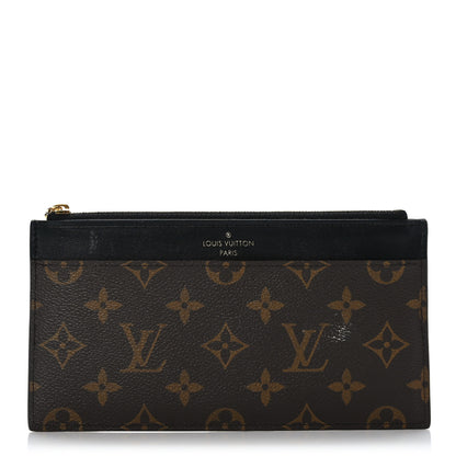 Louis Vuitton Monogram Slim Purse Black 1 of 7