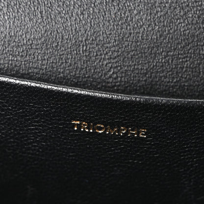 Celine Shiny Calfskin Triomphe Shoulder Bag Black 7 of 10