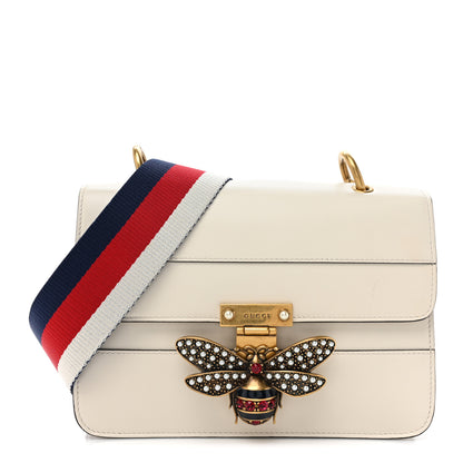 Gucci Calfskin Sylvie Web Queen Margaret Shoulder Bag White 1 of 14
