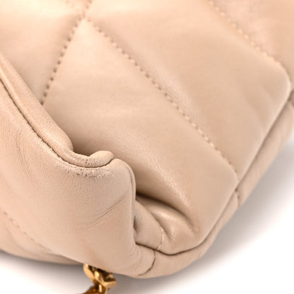 Saint Laurent Lambskin Quilted Toy Loulou Puffer Monogram Chain Satchel Nude Powder 12 of 13