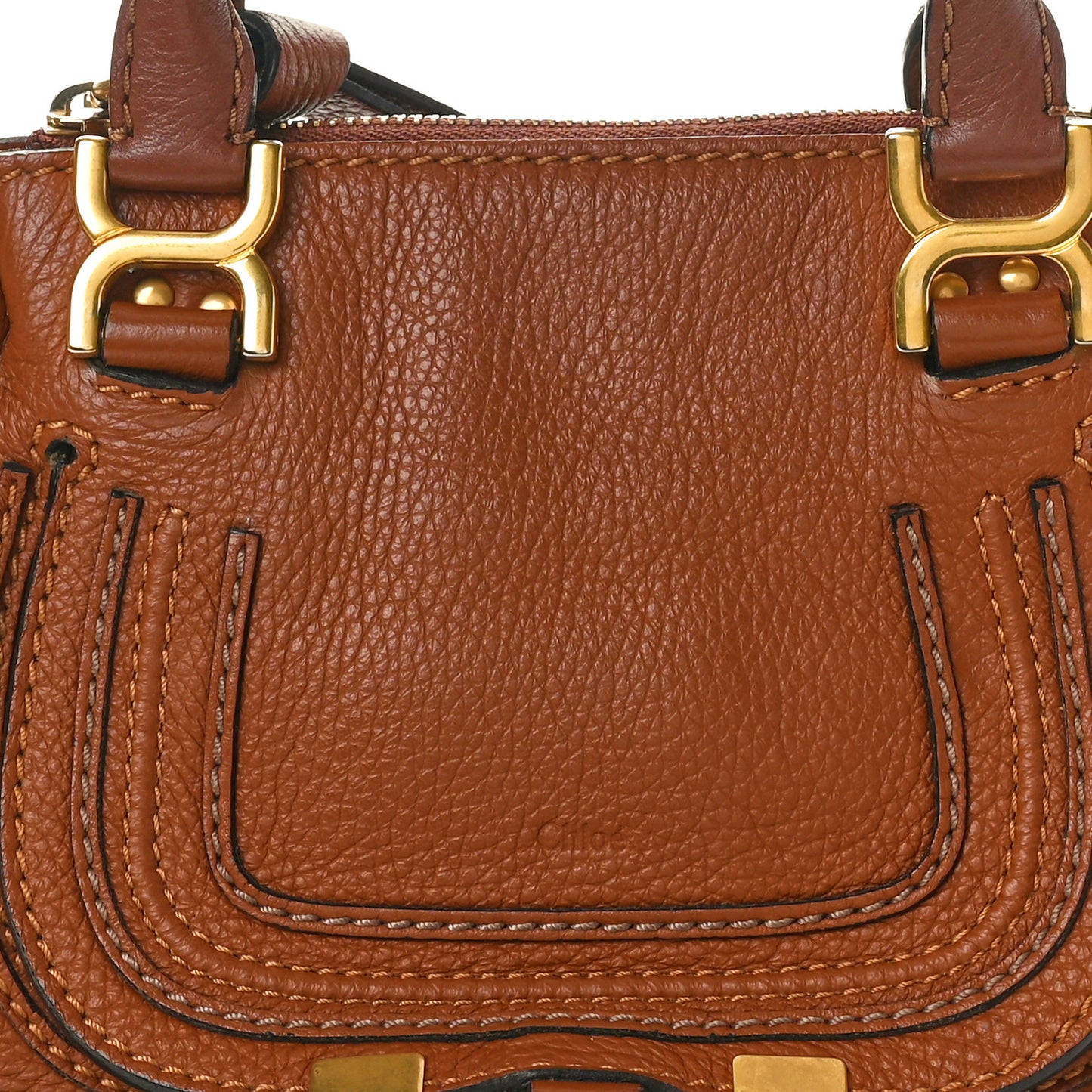 Calfskin Mini Marcie Satchel Tan