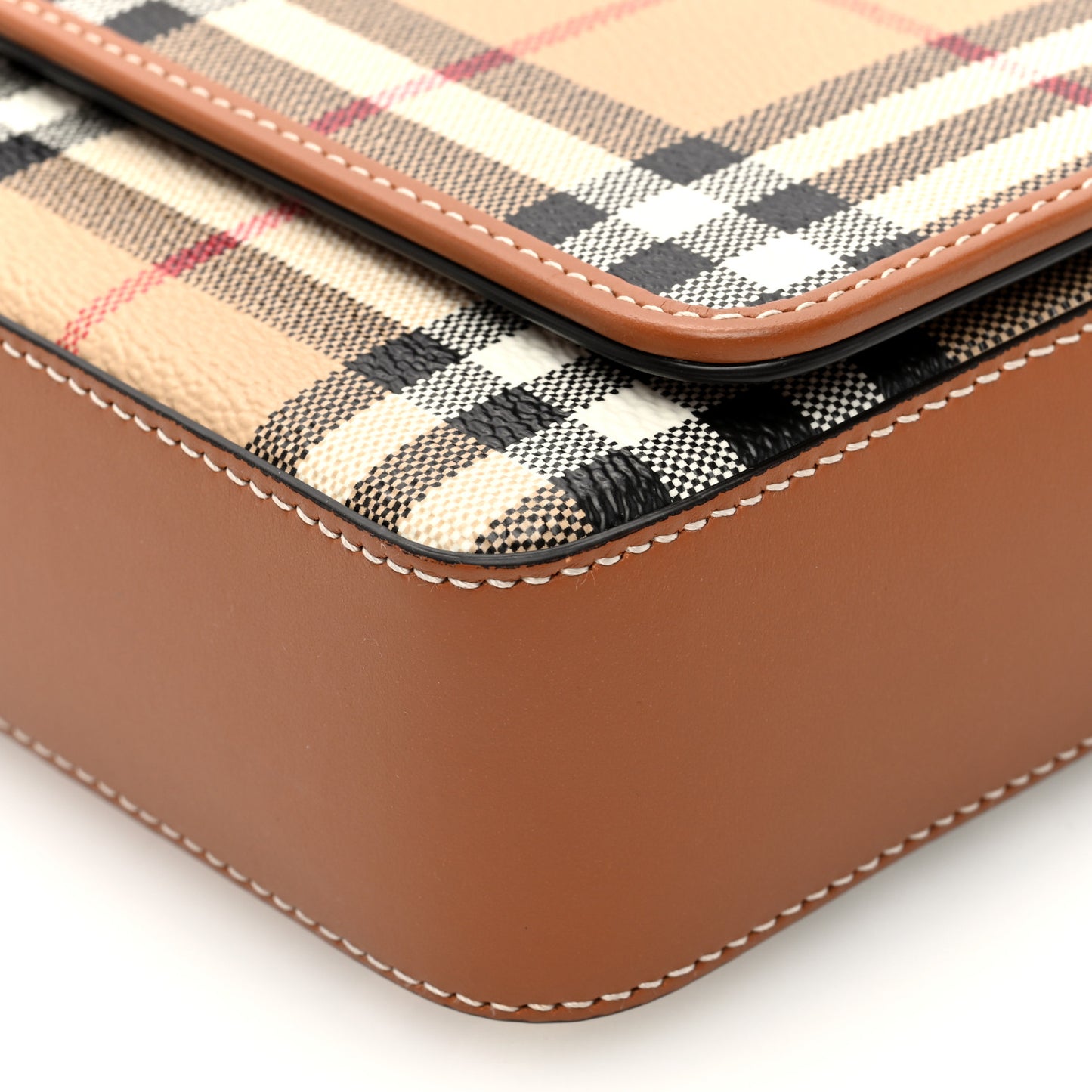 Calfskin Vintage Check Hampshire Bag Archive Beige