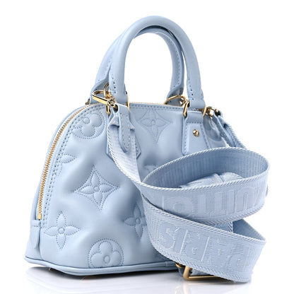 Louis Vuitton Calfskin Bubblegram Alma BB Ice Blue 3 of 9