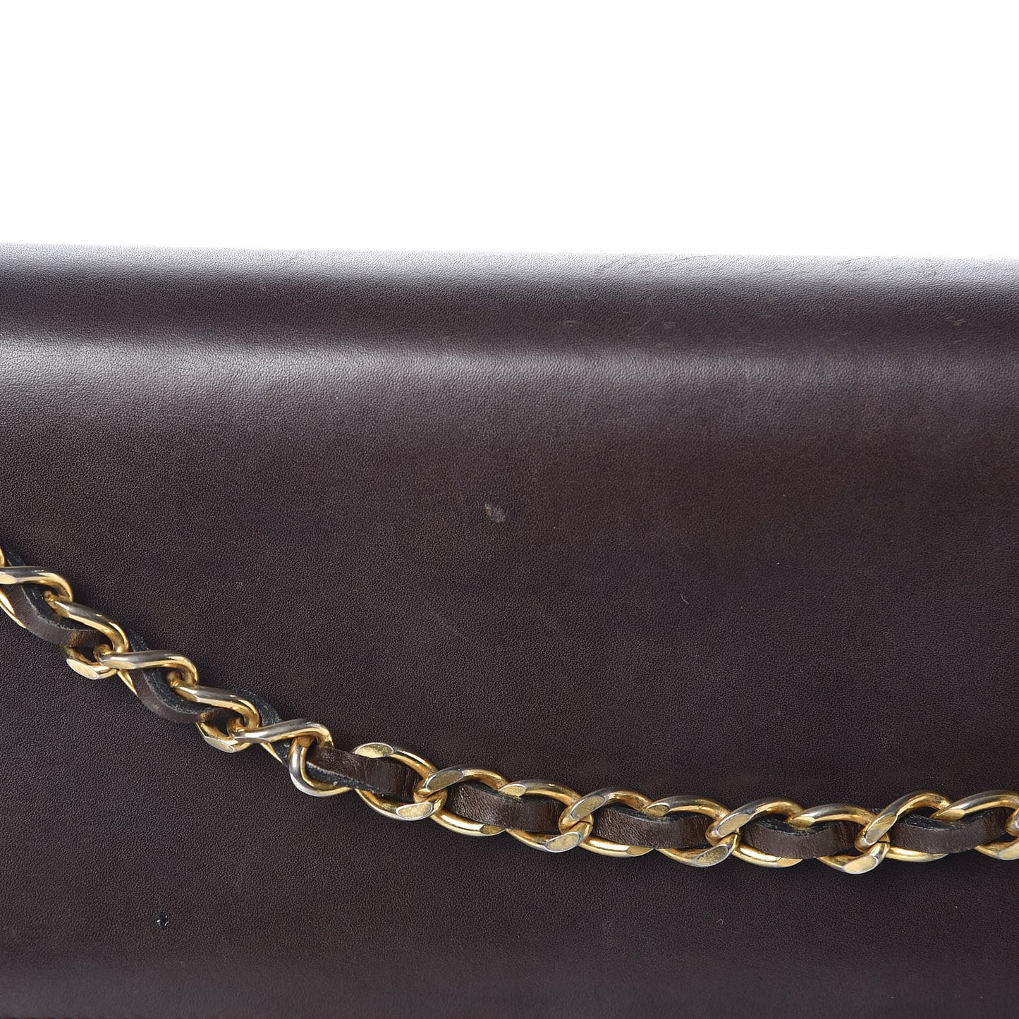 Calfskin Medium Single Flap Brown