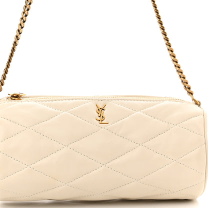 Saint Laurent Lambskin Monogram Mini Sade Tube Bag Crema Soft 8 of 12