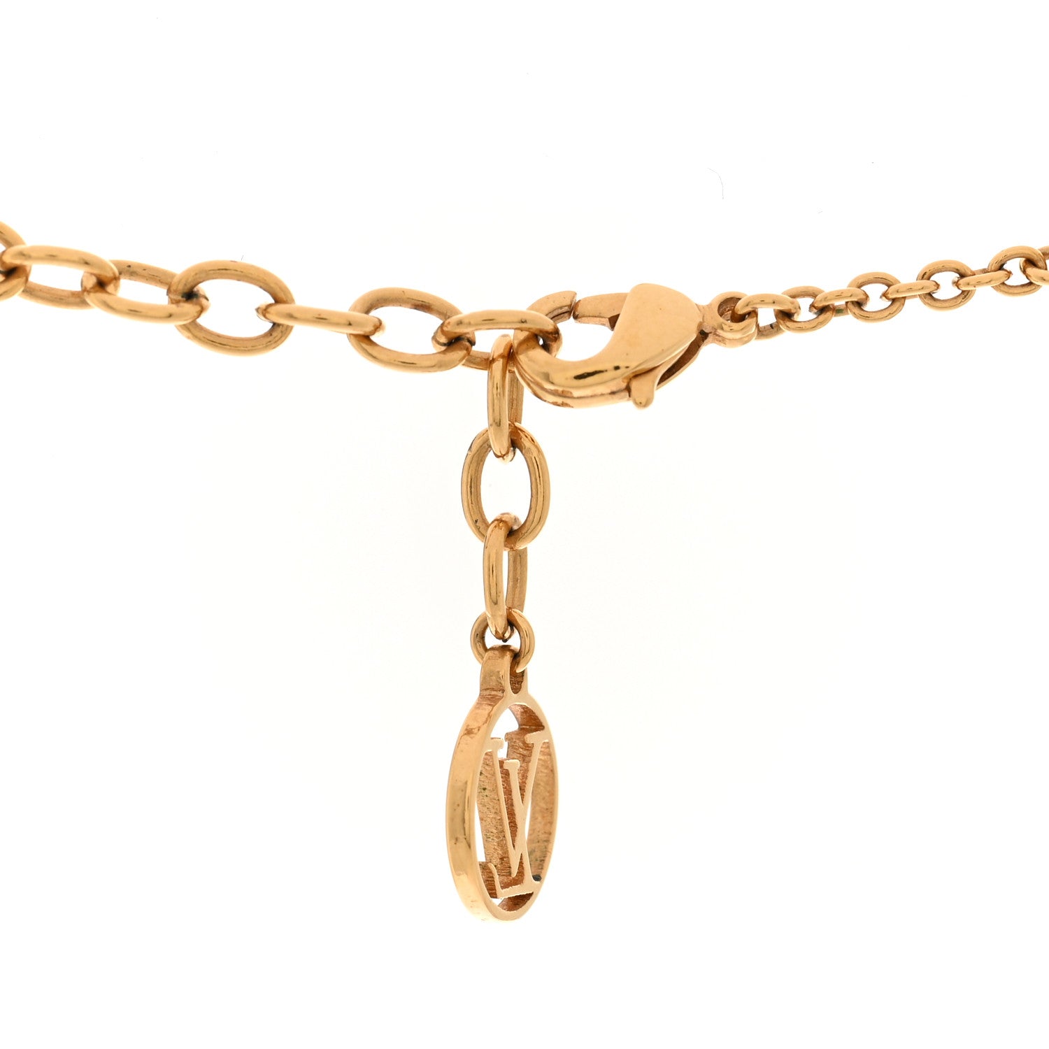 Louis Vuitton Metal L to V Necklace Gold Silver 5 of 8