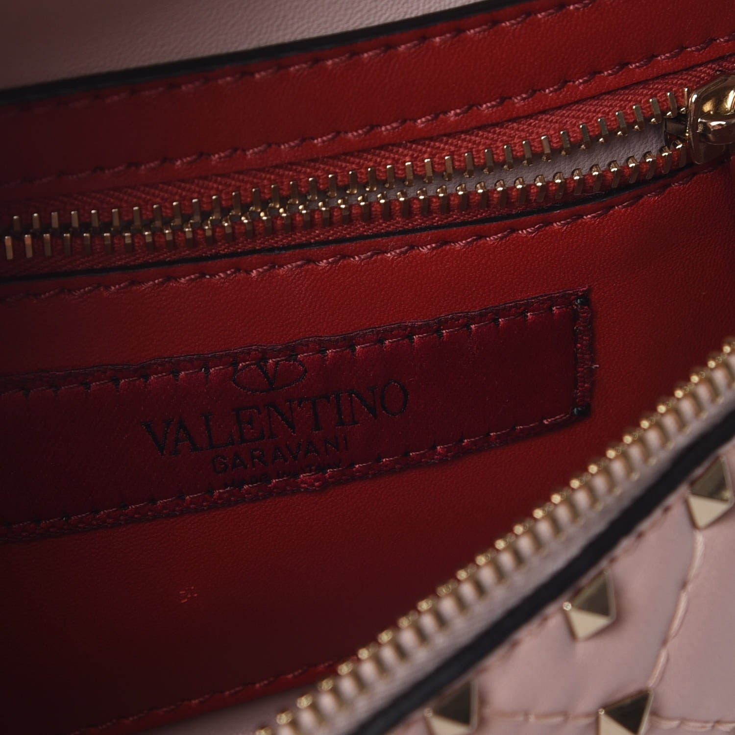 Valentino Garavani Lambskin Rockstud Spike Belt Bag 85 Water Rose 6 of 7