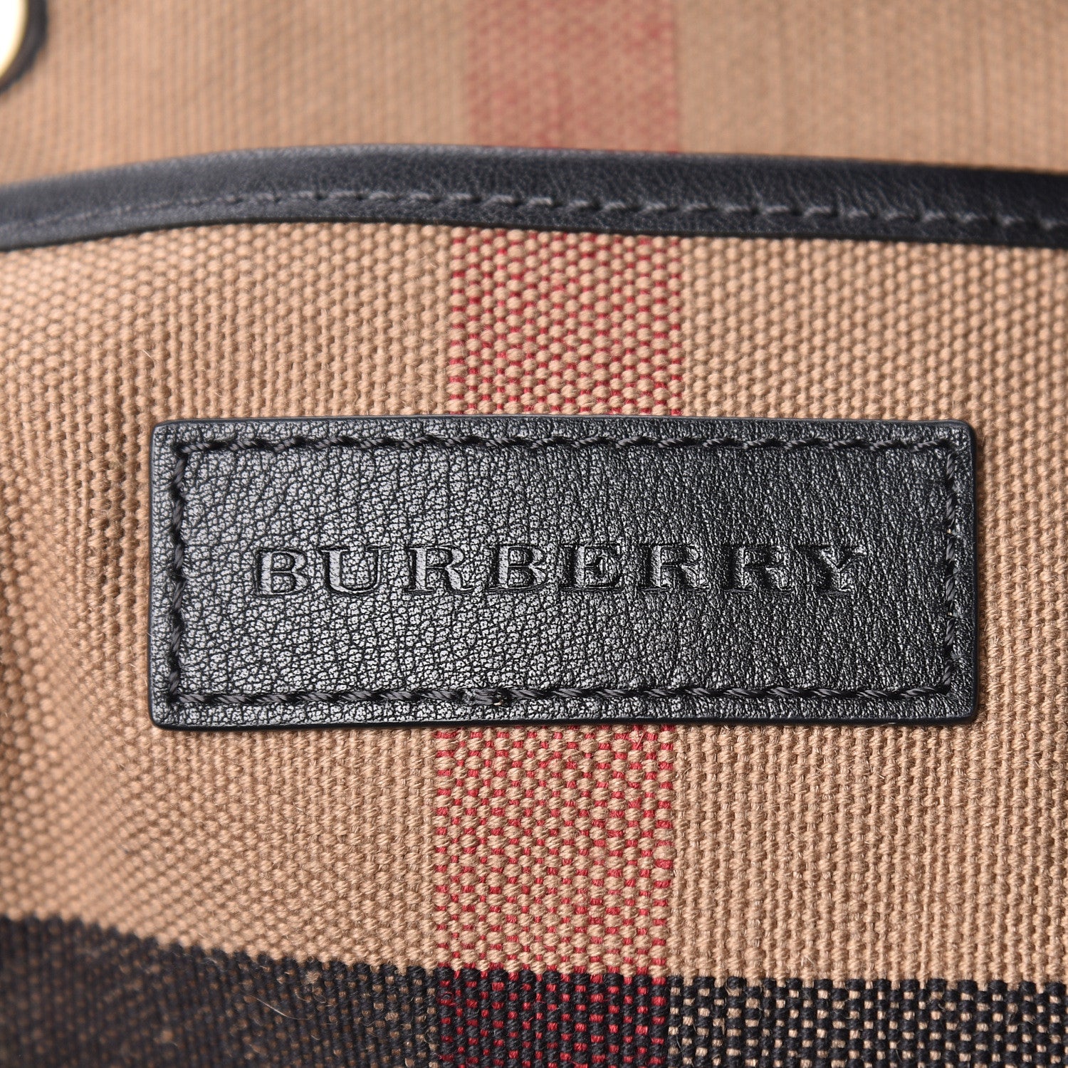 Burberry Overdyed Canvas Mega Check Heart Print Medium Chiltern Backpack Black 6 of 12