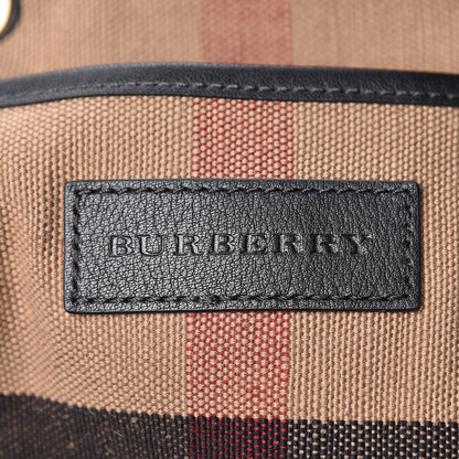 Burberry Overdyed Canvas Mega Check Heart Print Medium Chiltern Backpack Black 6 of 12