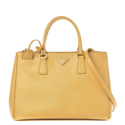 Prada Saffiano Medium Galleria Double Zip Tote Ginestra 1 of 15