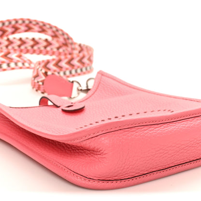 Hermes Taurillon Clemence Allegro Evelyne TPM Rose Azalee Rose Confetti 9 of 10