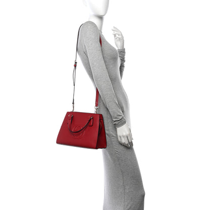 Gucci Dollar Calfskin Medium Soho Top Handle Satchel Hibiscus Red 2 of 10