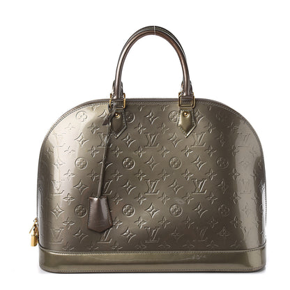 Louis Vuitton Vernis Alma MM Vert Bronze 1 of 10