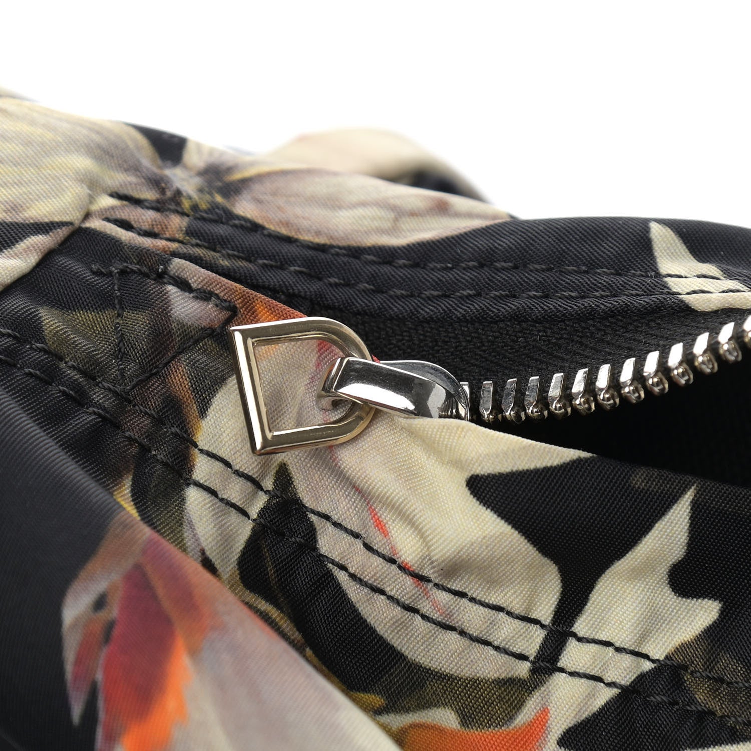 Givenchy Nylon Calfskin Magnolia and Moth Print Backpack Black 10 of 13