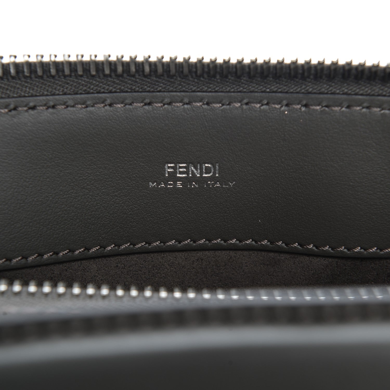 Fendi Vitello Baltico DotCom Satchel Carbone Bloody Mary Light Blue 6 of 8