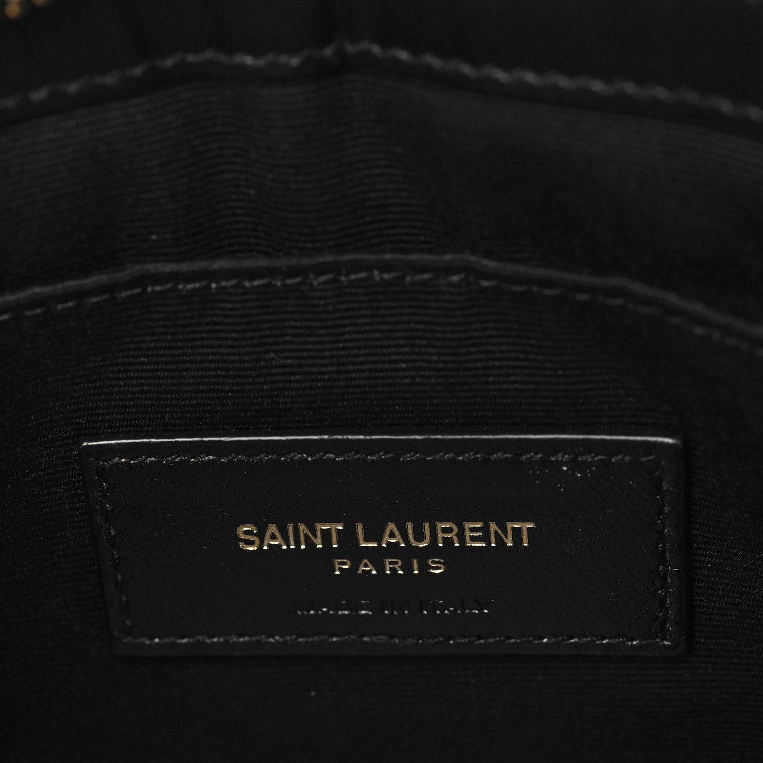 Saint Laurent Calfskin Matelasse Chevron Monogram A5 Wristlet Black 6 of 11