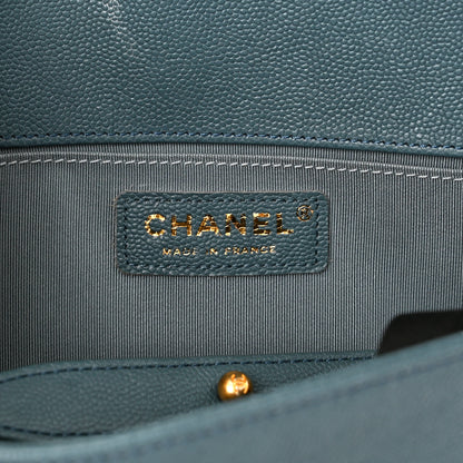 Chanel Caviar Quilted Medium Boy Flap Blue 5 of 13