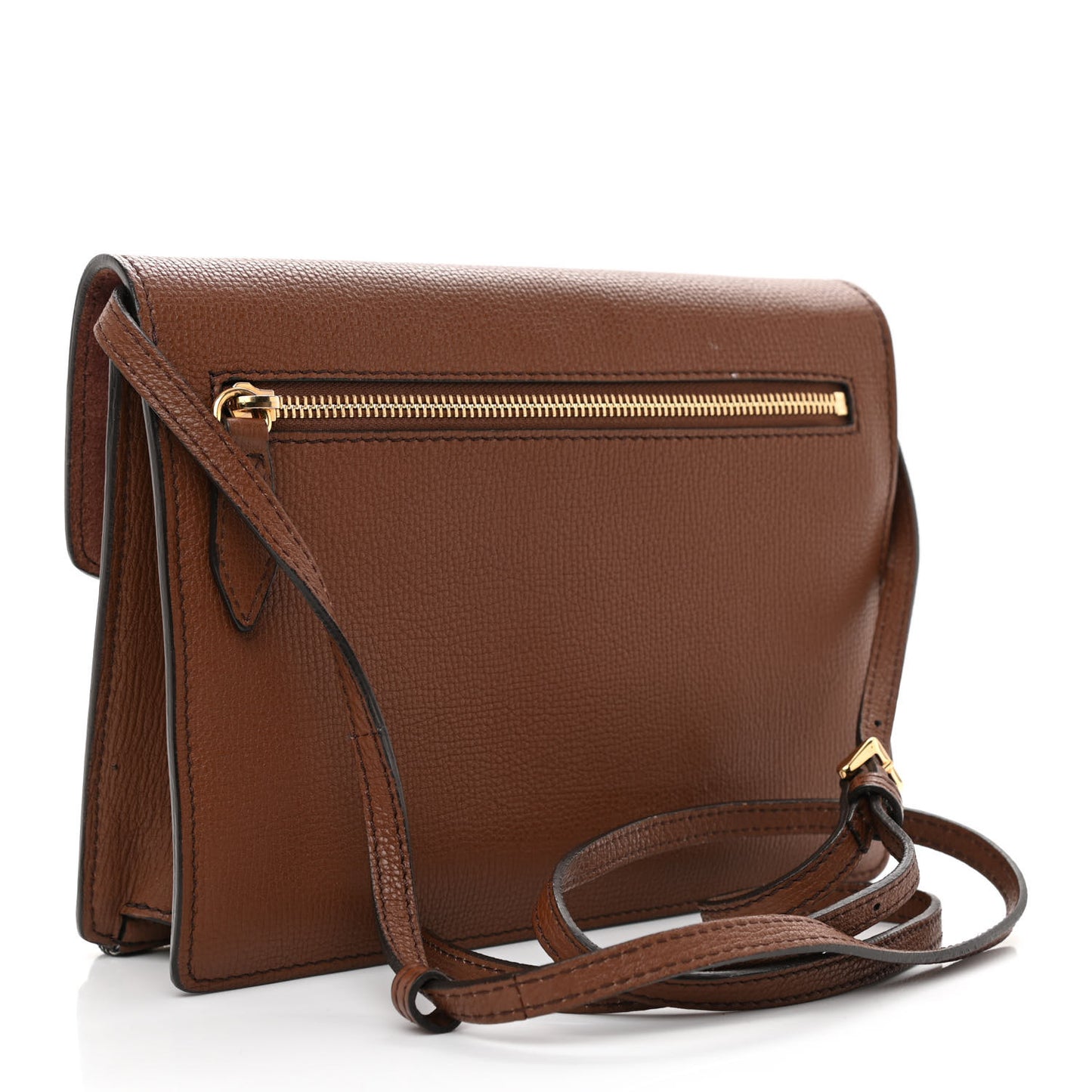 Derby Calfskin House Check Small Macken Crossbody Bag Tan