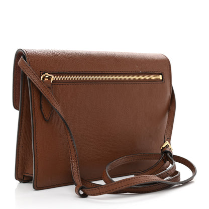 Burberry Derby Calfskin House Check Small Macken Crossbody Bag Tan 3 of 9