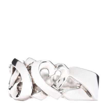 Tiffany Sterling Silver Paloma Picasso Loving Hearts Ring 49 5 3 of 5