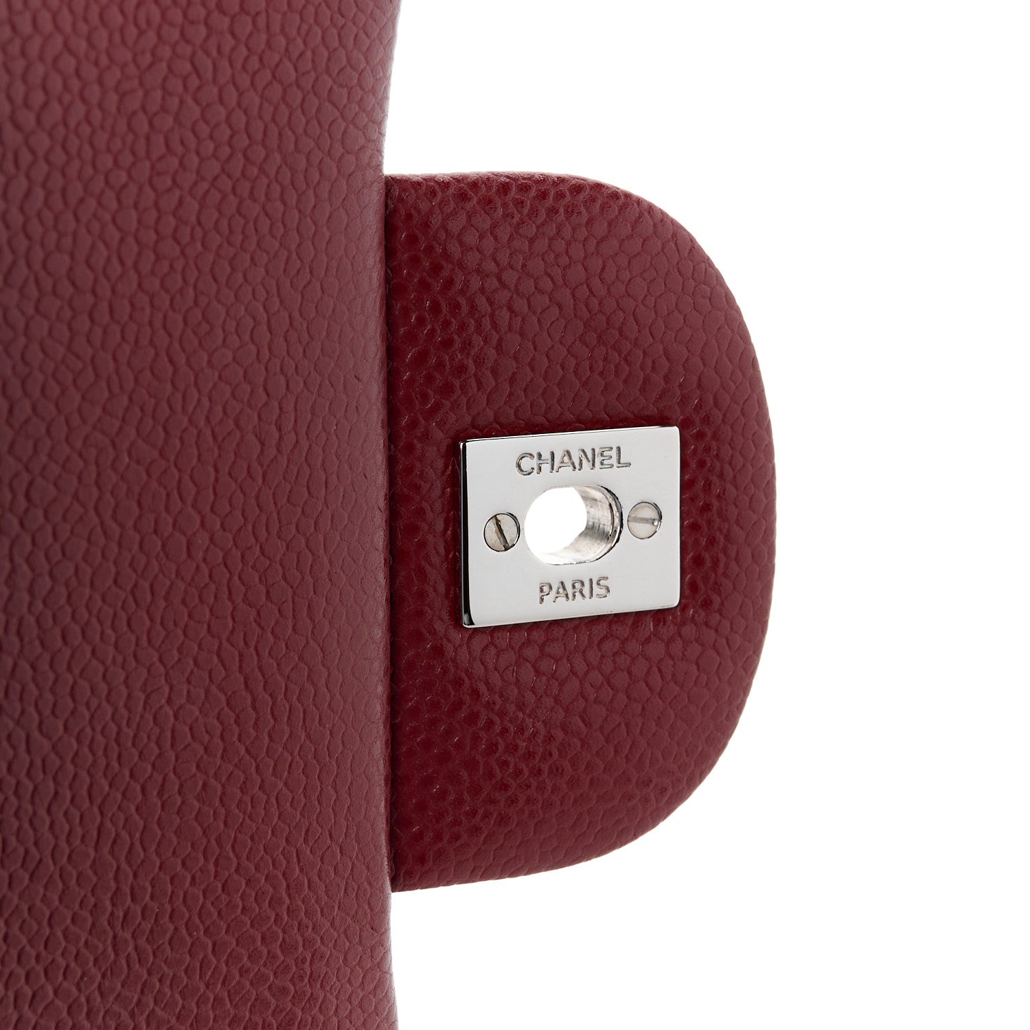 Chanel Caviar Quilted Maxi Double Flap Dark Red 7 of 12