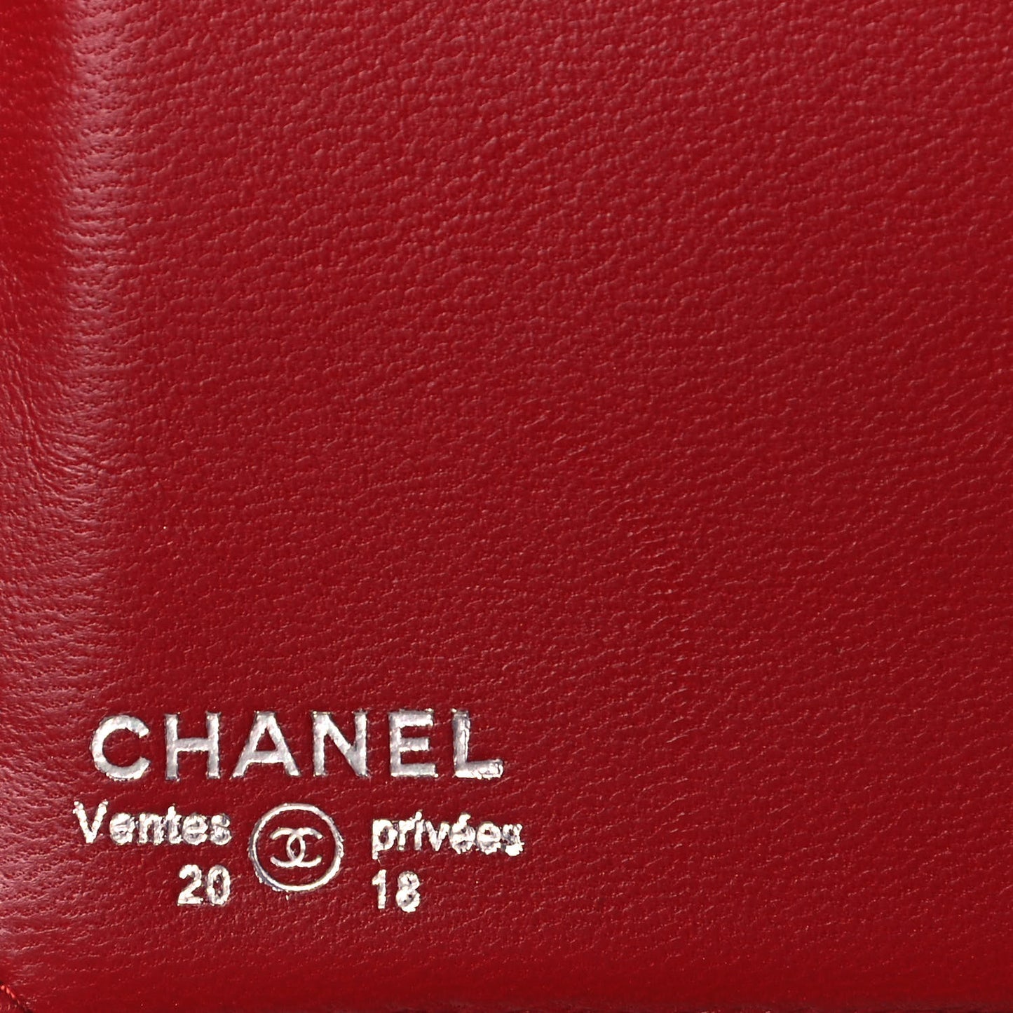 Lambskin Quilted Yen Wallet Red